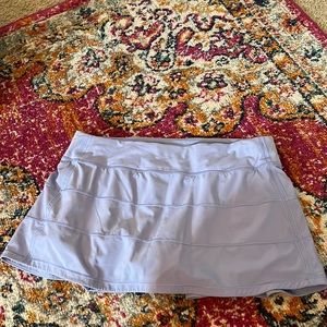 Lilac Lulu Lemon pace rival tennis skirt, size 10